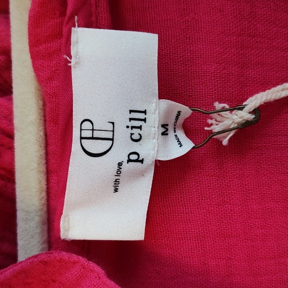 P Cill hot Barbie Pink gauze hooded top NWT - Picture 4 of 5